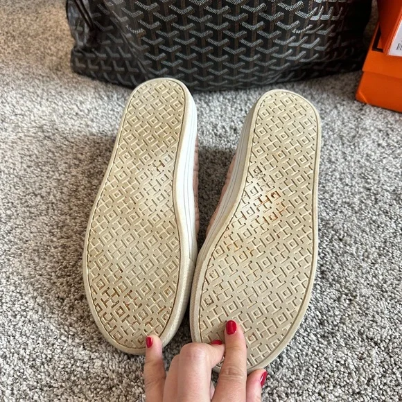 Tory Burch Pink Jessa Quilted Slip-On Sneakers - Picture 4 of 7